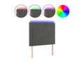 Dark Grey LED Headboard 80x5x118/128 cm Velvet UTQO30480