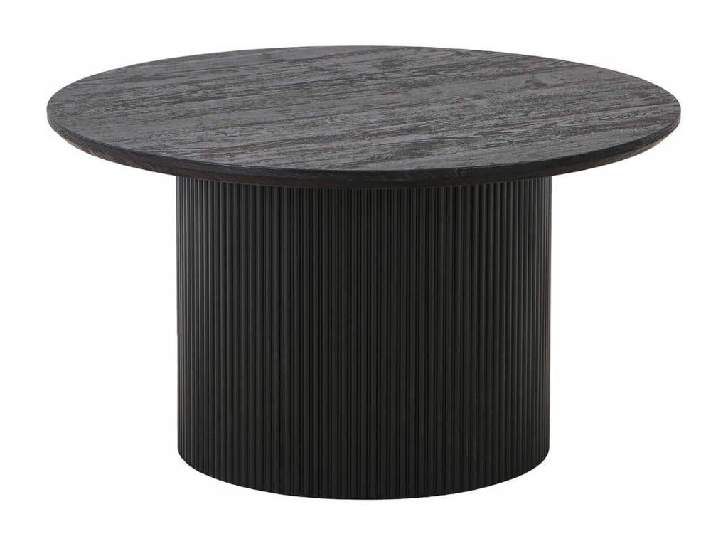 Luxameub - Round Coffee Table 80cm with Luxameub MDF Legs, Dark Wood Effect MOYM08035