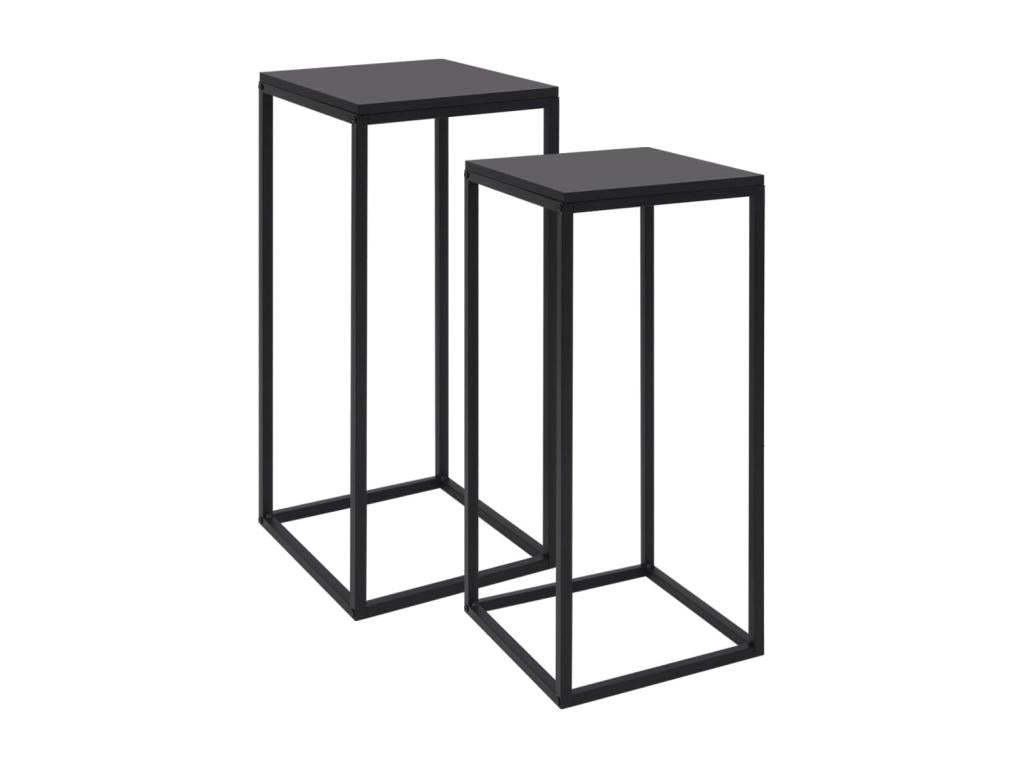 Side tables, 2 pcs, Black Steel INHM60524