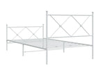 Metal bed frame without mattress and white bed legs 100x200 cm IGQR21055