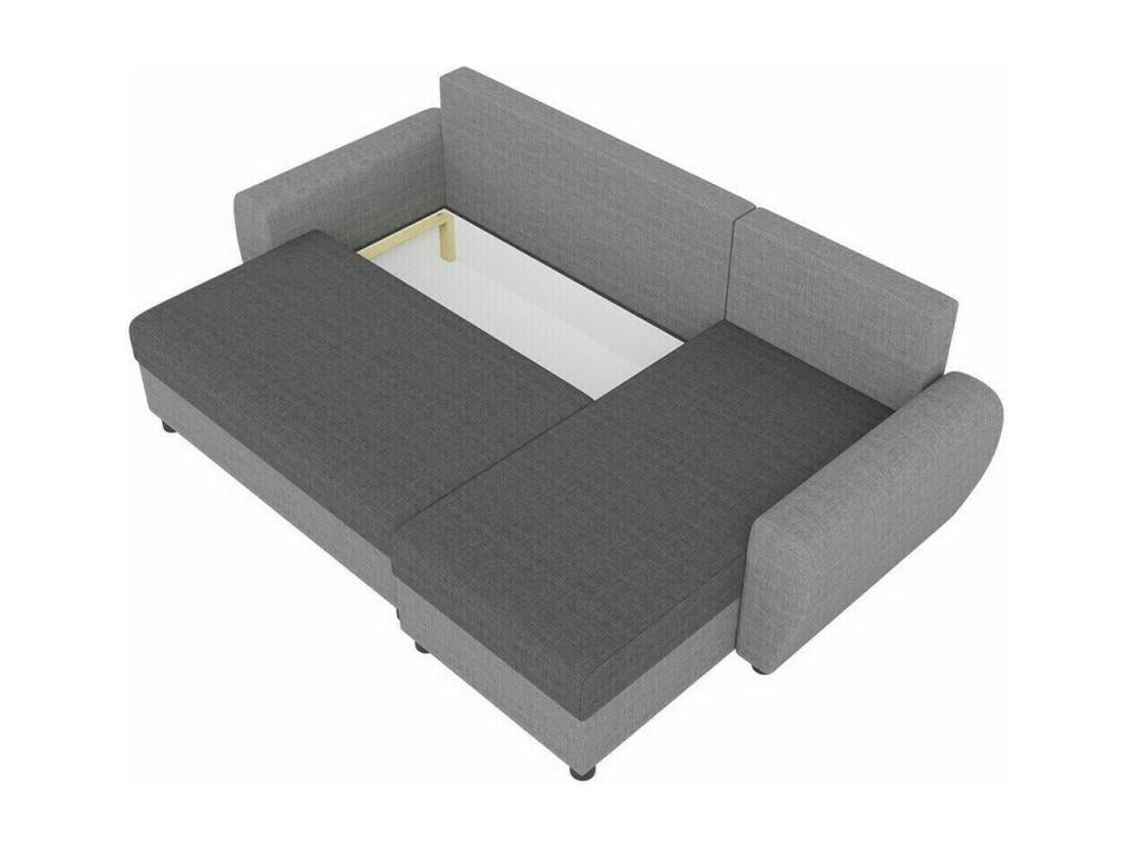 Luxameub 123 Corner Sofa, Blue, Sleeping Function, Bed Box, 242x139x83cm QJIO08835