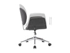 Grey Fabric Swivel Dining Chair HQCZ26893