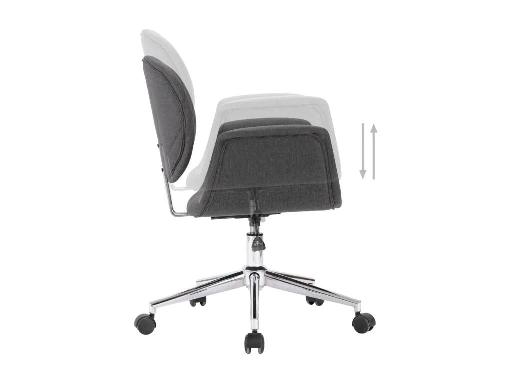 Grey Fabric Swivel Dining Chair HQCZ26893