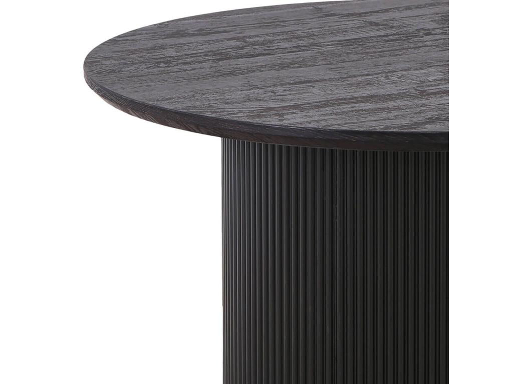 Luxameub - Round Coffee Table 80cm with Luxameub MDF Legs, Dark Wood Effect MOYM08035