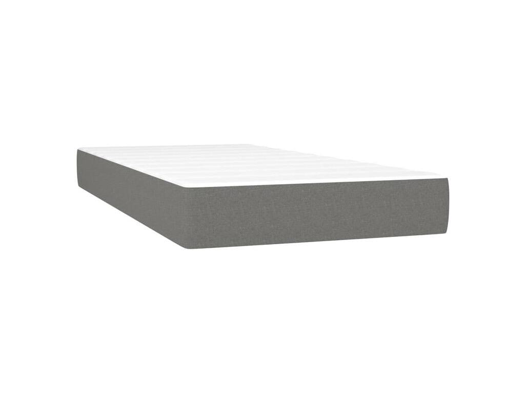 Luxameub bed base with mattress, Dark Grey 200x200 Fabric TQJV02604