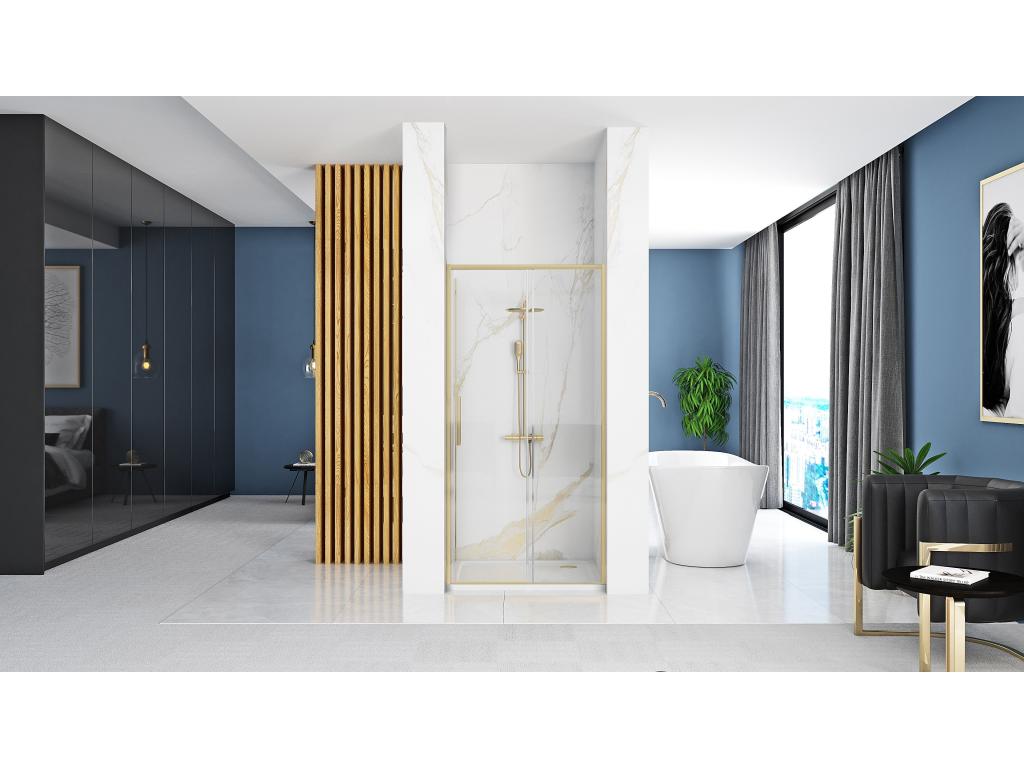 Luxameub Rapid Sliding Shower Door Luxameub 130 Brush Gold CVKG02271