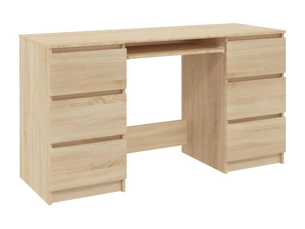 Luxameub Oak Desk 140x50x77 cm Chipboard JBLL21246