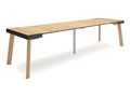 Extendable console table 300cm, seats 14, wooden legs JQQX38085