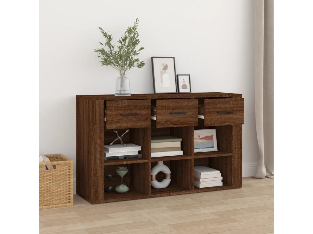 Brown Oak Buffet 100x30x59.5 cm Engineered Wood UGIA12702