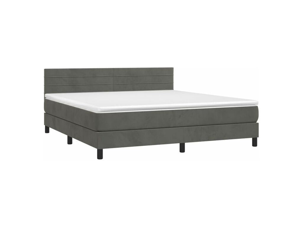 Cosymeub bed base with LED mattress, dark grey, 160x200 cm, RAEM72202