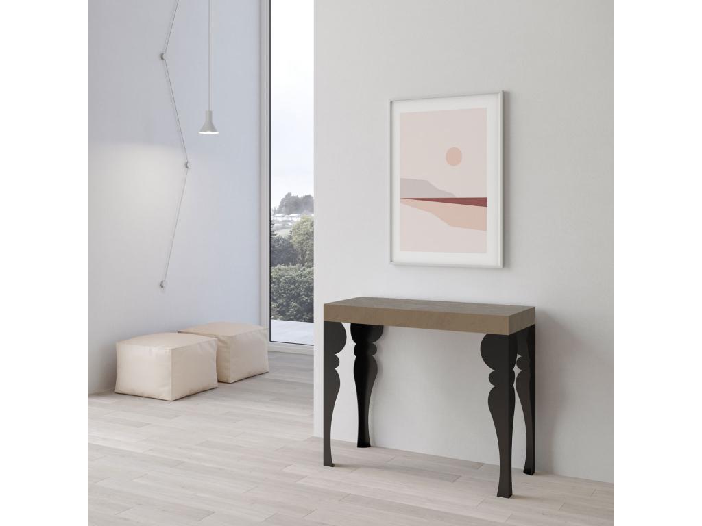 Extendable console 90x40/196 cm Paxon Small Cosymeub Anthracite frame CKVE46269