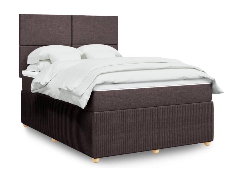 Luxameub bed base with mattress, dark brown, 140x200 cm QIXR86013