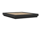 Black bed frame 160x200 engineered wood WJAE41526