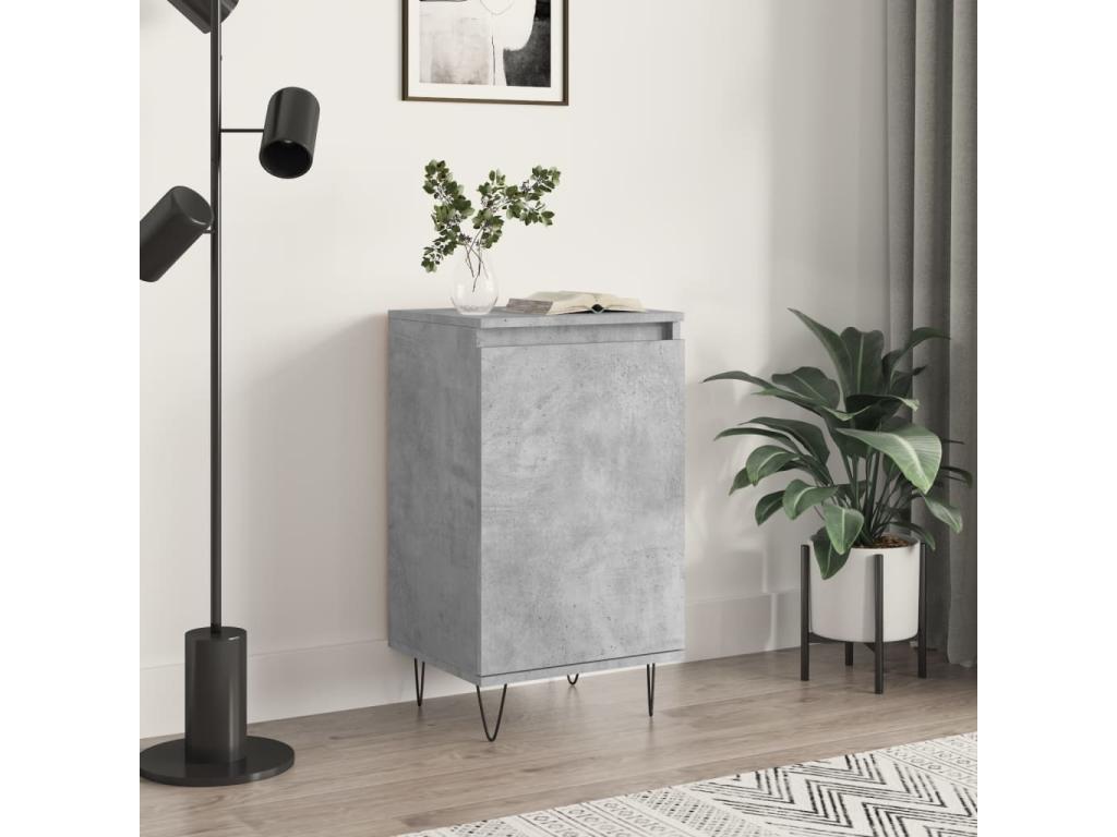 Concrete grey sideboard 40x35x70 cm engineered wood UJEF56764