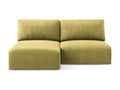 3-seater left-hand corner sofa bed without armrests in Chenille - lime green - Cosymeub AVCK54445
