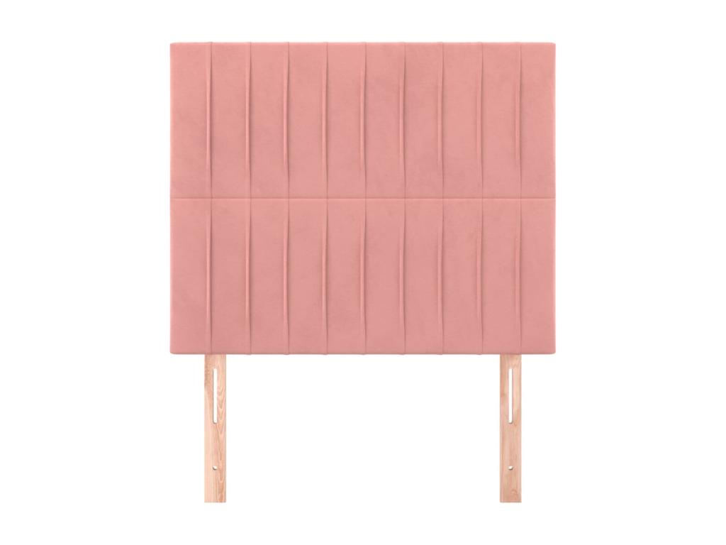 2-piece Pink Headboard Set, 100x5x78/88 cm, Velvet, IPQR18341