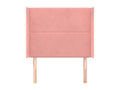 Headboard with wings, Pink, 83x16x118/128 cm, Velvet, HTHL53651