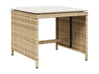 17-piece beige garden dining set with cushions ISXP52247