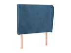 Headboard with wings, dark blue, 103x23x118/128 cm, velvet, JIWI56562
