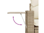 11-piece garden furniture set with beige resin wicker cushions VYXZ02938