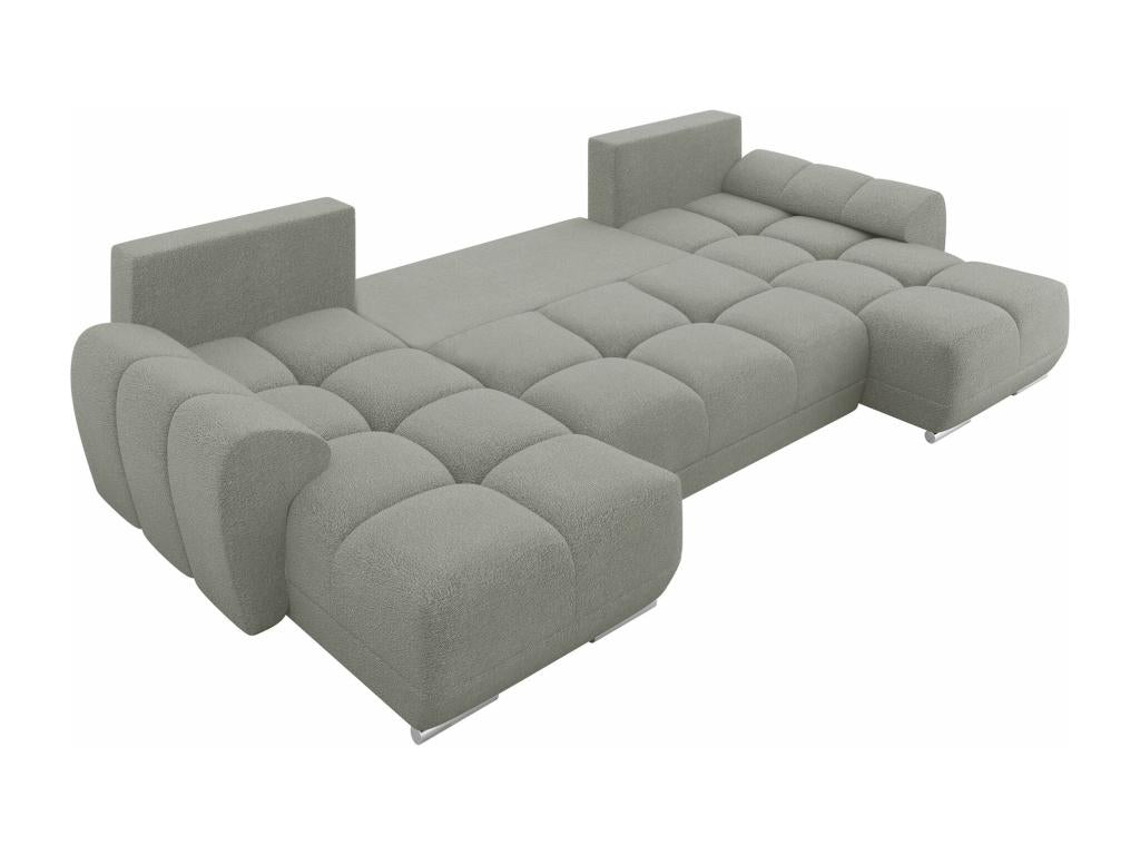 Cosymeub 101 Grey Corner Sofa with Sleeping Function and Bed Box, 362x183x85cm, VJZU11292