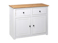 White Sideboard 93x40x80 cm Pine Cosymeub Range BSRM68859