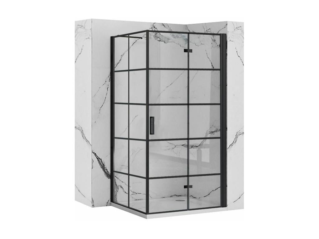 Luxameub Molier Shower Cabin 80x90 Black AGNA53810