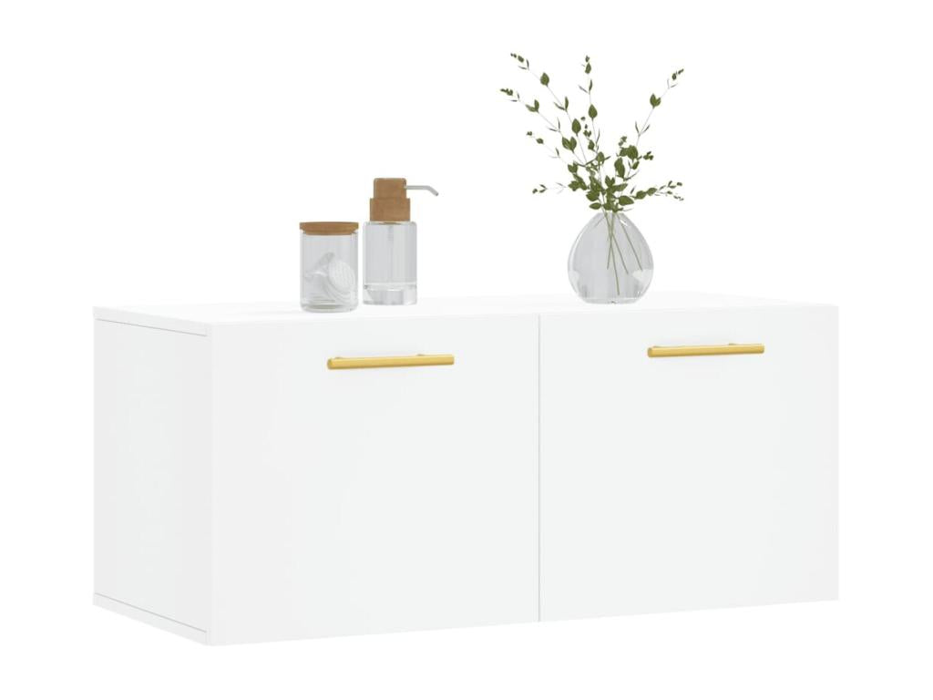 White wall cabinet 80x36.5x35 engineered wood XSWO09910