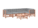 6-piece garden furniture set with solid wood cushions Luxameub SULO47323