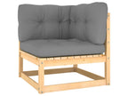 7-piece garden furniture set with cushions, solid pine wood, 39 XOJR15730