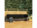 Garden furniture set with cushions, 3 pcs, grey woven resin, VEUT91288