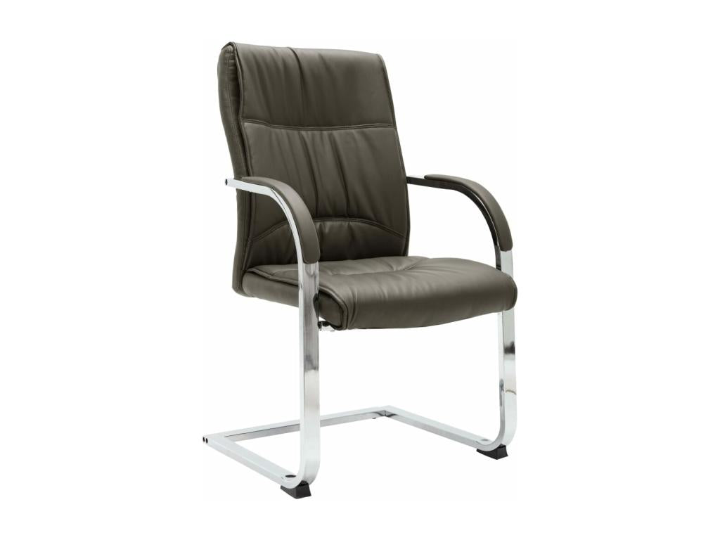Cantilever office chair, grey faux leather, FZNJ54412