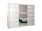 Luxameub 2 Sliding Door Wardrobe 200/250/62 3 Doors White/White YNJY99447
