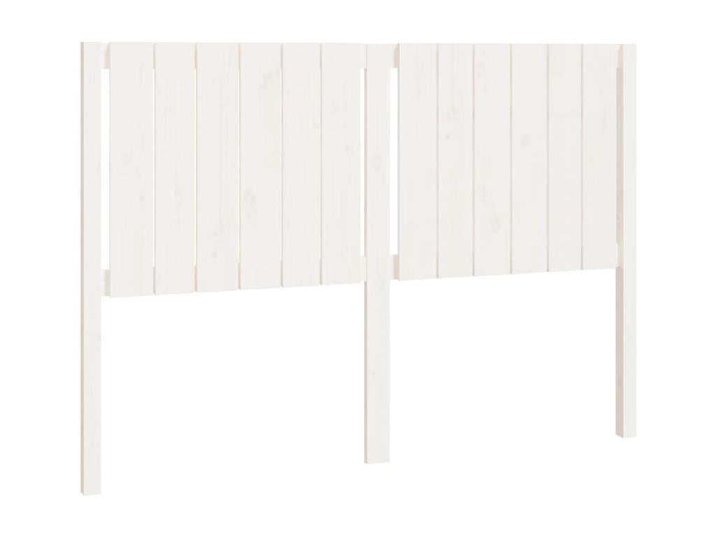 White Headboard 145.5x4x100 Solid Pine Wood YNBU33394