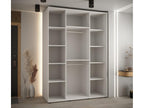 Luxameub 8 Sliding Door Wardrobe 235.2/170/60 3 Doors White/White/Gold NIFG64213