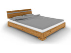 VENTO - Low bed with headboard in natural oiled wild oak wood 120x200 FISF06468
