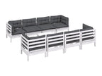 9-piece garden furniture set with cushions, solid pine wood FUBO94387