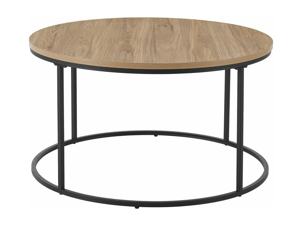 Round coffee table, brown wood, 80x80x45 cm diameter, 03 0008451 JLOS22420