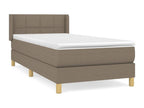 Upholstered bed base with Cosymeub mattress 100x200 cm Fabric YUDI93208