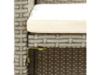 2-seater garden sofa with cushions, beige woven resin GHAC56504