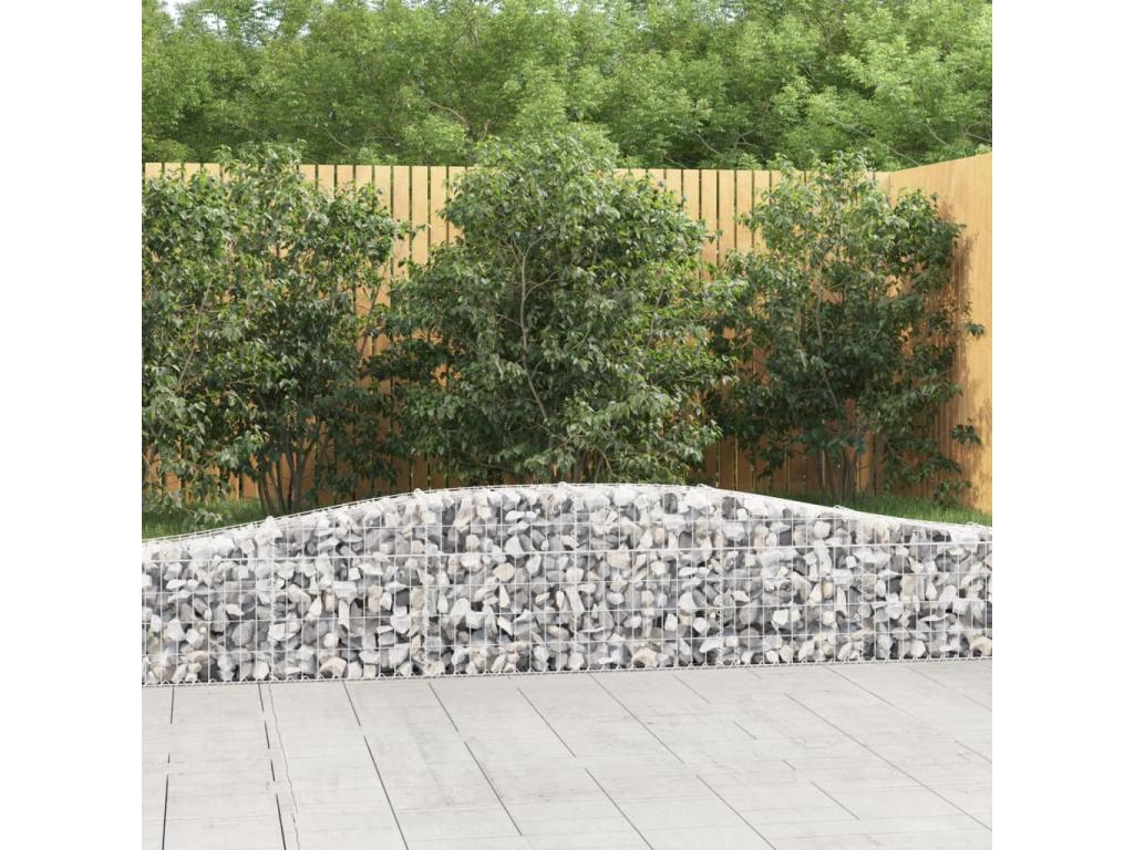 Arched gabion baskets, 3 pcs, 400x30x40-60, galvanized iron, LHSP23793