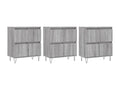 Luxameub 3-piece buffet set, grey engineered wood, WWKK65525