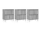 Luxameub 3-piece buffet set, grey engineered wood, WWKK65525