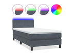 Luxameub bed base and dark grey 90x210 cm velvet mattress NBEQ10234