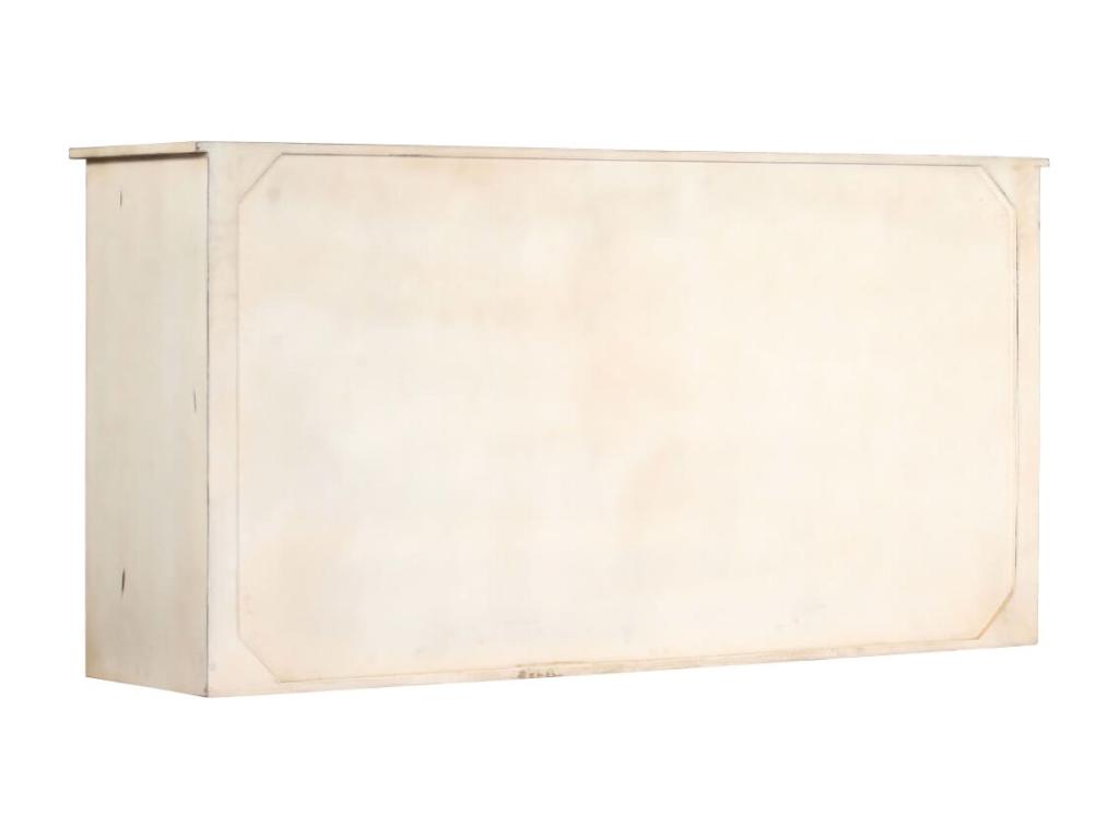 White Buffet 160x40x80 cm Solid Mango Wood BFRR83961
