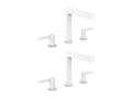 Luxameub 3-hole basin mixer 160 waste Luxameub-Open matt white PINPAI ZVZY07145