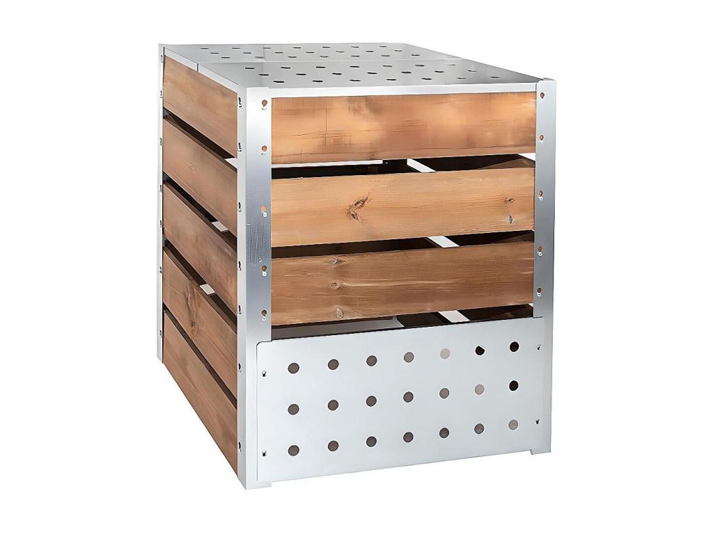 Luxameub steel and wood storage unit 470L TSAZ75801