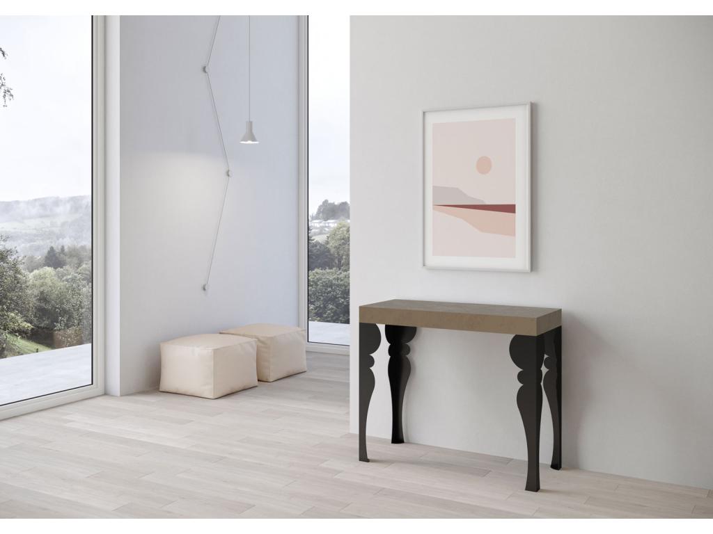 Extendable console 90x40/196 cm Paxon Small Cosymeub Anthracite frame CKVE46269