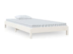 Stackable bed, white, 75x190 cm, solid pine wood, KWDF71592
