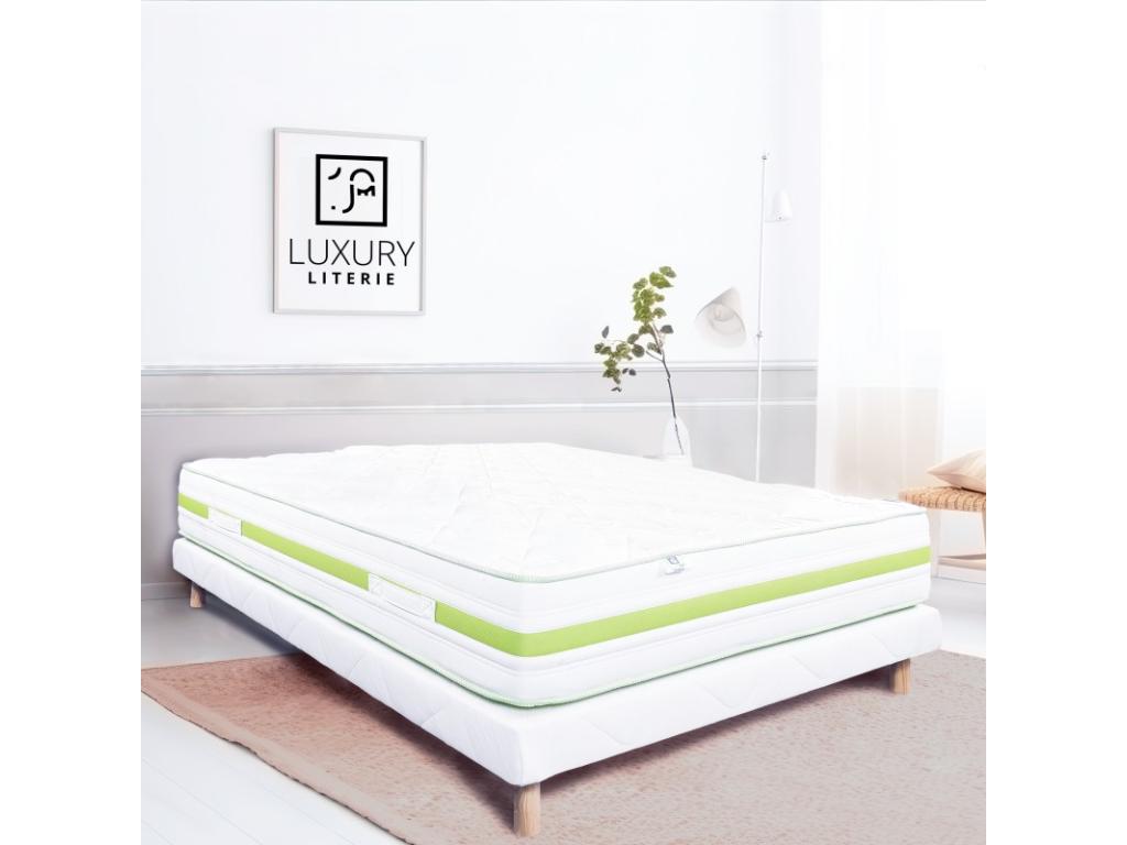 White upholstered bed base, Cosymeub Hotel range / Solid wood legs, 140x190cm OHRG10178